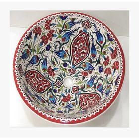 Can Seramik El Boyaması Kütahya Çini Lavabo