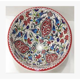 Can Seramik El Boyaması Kütahya Çini Lavabo