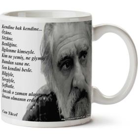 Can Yücel Kendine Bak Kendine Baskılı Kupa Bardak