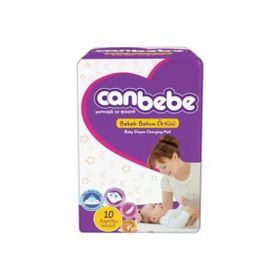 Canbebe 60x60 cm 10'lu Bebek Bakım Örtüsü