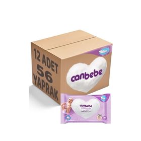Canbebe Kremsi Dokunuş 12'li 672 Yaprak Islak Havlu Mendil Seti