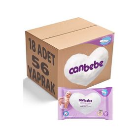Canbebe Kremsi Dokunuş 18'li 1008 Yaprak Islak Havlu Mendil Seti