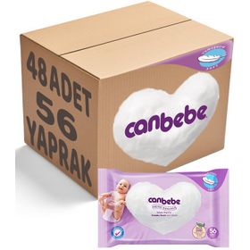 Canbebe Kremsi Dokunuş 48'li 2688 Yaprak Islak Havlu Mendil Seti