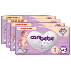 Canbebe No:1 Yenidoğan 160 Adet Bebek Bezi