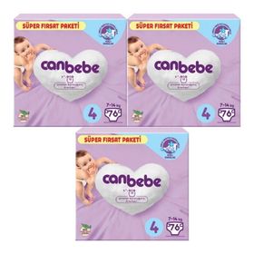 Canbebe No:4 Maxi 228 Adet Bebek Bezi
