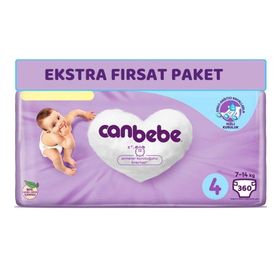 Canbebe No:4 Maxi 360 Adet Bebek Bezi