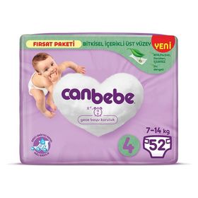 Canbebe No:4 Maxi 52 Adet Bebek Bezi
