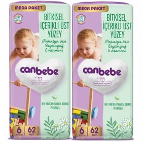 Canbebe No:6 XLarge 124 Adet Bebek Bezi