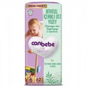 Canbebe No:6 XLarge 62 Adet Bebek Bezi