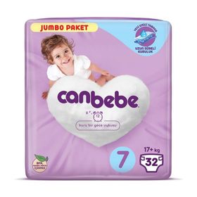 Canbebe No:7 XXLarge 32 Adet Bebek Bezi