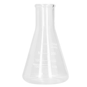 candeon Laboratuvar Kimyası için Dar Ağızlı Kalınlaştırılmış Borosilikat Cam 250 ml Erlenmeyer Şişesi