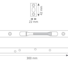 Canex 15 cm Paslanmaz Gömme Sürgü