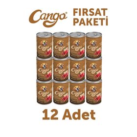 Cango Etli Yetişkin 12x415 gr Köpek Yaş Mama
