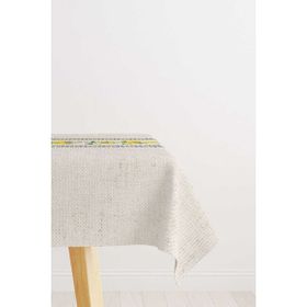 Cango Home CGH1050-MS Mavi Sarı Dekoratif Limon Desenli 140x240 cm Dijital Baskılı Masa Örtüsü