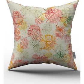 Cango Home CGH110 - 43 x 43 cm - Renkli Kırlent Yastık Kılıfı