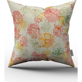 Cango Home CGH110 - 43 x 43 cm - Renkli Kırlent Yastık Kılıfı