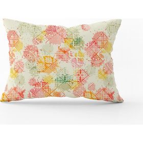 Cango Home CGH110 - 43 x 43 cm - Renkli Kırlent Yastık Kılıfı