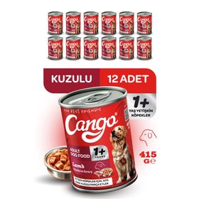 Cango Kuzu Etli Yetişkin 12x415 gr Yaş Köpek Mama