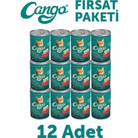 Cango Kuzulu Yetişkin 12x415 gr Yaş Kedi Mama