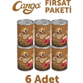 Cango Sığır Etli Yetişkin 6x415 gr Yaş Köpek Mama