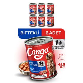 Cango Sığır Etli Yetişkin 6x415 gr Yaş Köpek Mama