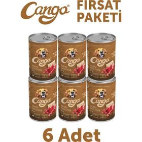 Cango Sığır Etli Yetişkin 6x415 gr Yaş Köpek Mama