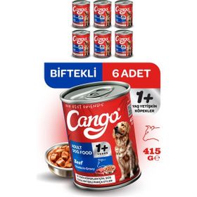 Cango Sığır Etli Yetişkin 6x415 gr Yaş Köpek Mama