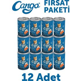 Cango Somonlu Yetişkin 12x415 gr Yaş Kedi Mama