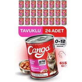 Cango Tavuklu 24x415 gr Yavru Konserve Kedi Maması