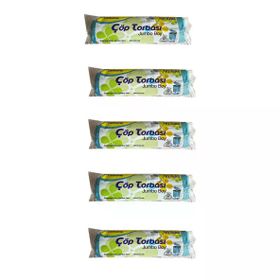 Canhome 10 Adetlik 5 Rulo Jumbo Boy Mavi 80x110 cm 80 lt Çöp Poşeti