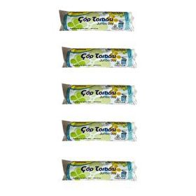 Canhome 10 Adetlik 5 Rulo Jumbo Boy Mavi 80x110 cm 80 lt Çöp Poşeti
