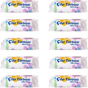 Canhome 40 Adetlik 10 Rulo Beyaz Mini Küçük Boy 40x50 cm 30 lt Çöp Poşeti