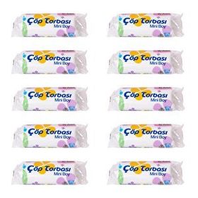 Canhome 40 Adetlik 10 Rulo Beyaz Mini Küçük Boy 40x50 cm 30 lt Çöp Poşeti