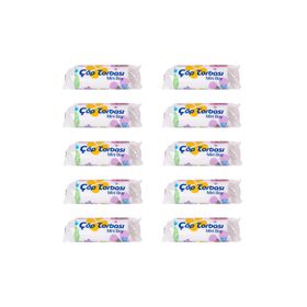 Canhome 40 Adetlik 10 Rulo Beyaz Mini Küçük Boy 40x50 cm 30 lt Çöp Poşeti