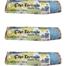 Canhome Büyük Boy Çöp Torbası 10 Adet Mavi 65 x 80 cm