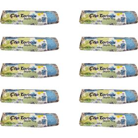 Canhome Büyük Boy Çöp Torbası 10 Adet Mavi 65 x 80 cm