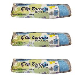 Canhome Büyük Boy Çöp Torbası 10 Adet Mavi 65 x 80 cm