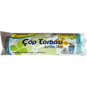 Canhome Jumbo Boy Mavi 10 Adet 80x110 cm 80 lt Çöp Poşeti