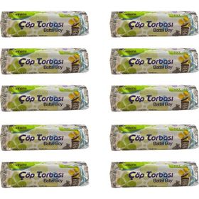 Canhome Mavi Büyük Boy 10 Adetlik 10 Rulo Battal 75x90 cm 30 lt Çöp Poşeti
