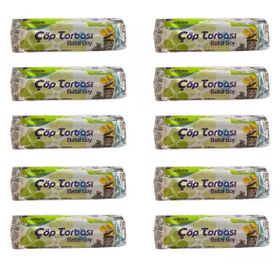 Canhome Mavi Büyük Boy 10 Adetlik 10 Rulo Battal 75x90 cm 30 lt Çöp Poşeti