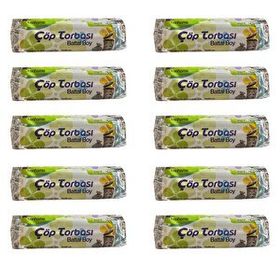 Canhome Mavi Büyük Boy 10 Adetlik 10 Rulo Battal 75x90 cm 30 lt Çöp Poşeti