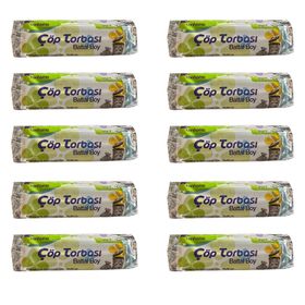 Canhome Mavi Büyük Boy 10 Adetlik 10 Rulo Battal 75x90 cm 30 lt Çöp Poşeti