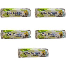 Canhome Mavi Büyük Boy Battal 75x90 cm 10 Adetlik 5 Rulo 30 lt Çöp Poşeti