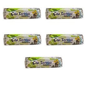 Canhome Mavi Büyük Boy Battal 75x90 cm 10 Adetlik 5 Rulo 30 lt Çöp Poşeti
