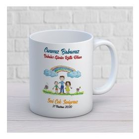 Canım Babamız Aile İki Tarafı Baskılı Kupa
