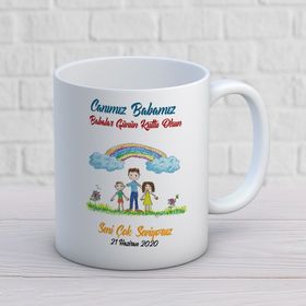 Canım Babamız Aile İki Tarafı Baskılı Kupa