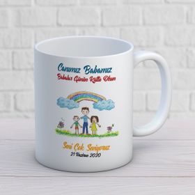 Canım Babamız Aile İki Tarafı Baskılı Kupa