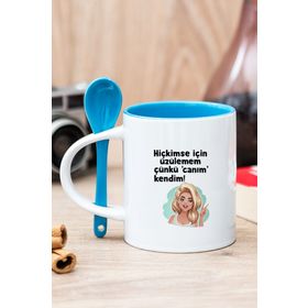 Canım Kendim Mavi Kupa Bardak