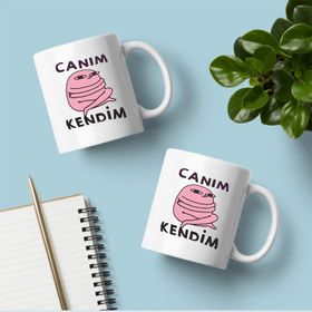Canım Kendim Mavi Kupa Bardak