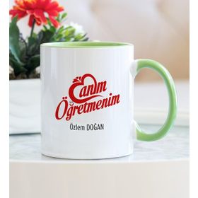 Canım Öğretmenim Yeşil Kupa Bardak